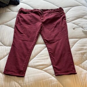 Women's Express Burgundy Skinny Jeans